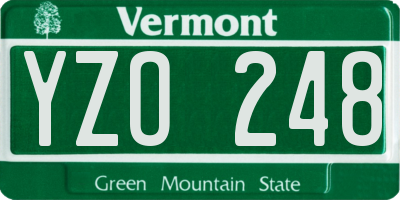 VT license plate YZO248