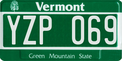 VT license plate YZP069