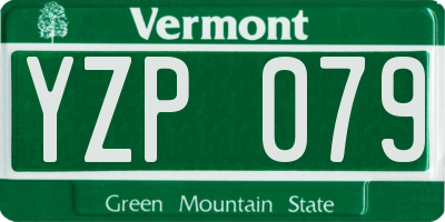 VT license plate YZP079