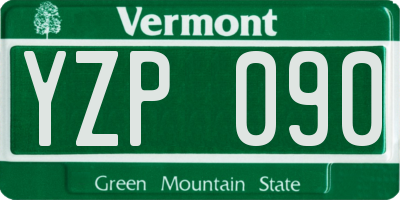 VT license plate YZP090