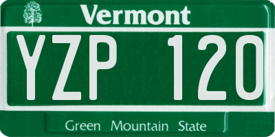 VT license plate YZP120