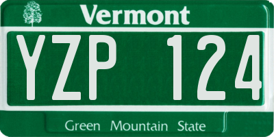 VT license plate YZP124