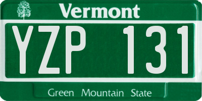 VT license plate YZP131