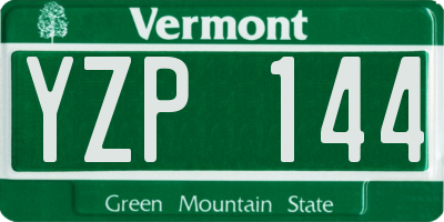 VT license plate YZP144