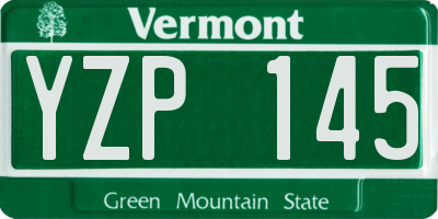 VT license plate YZP145