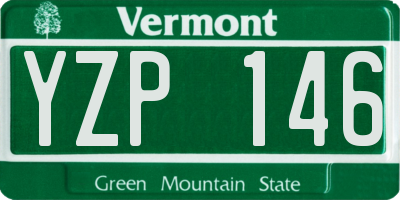 VT license plate YZP146