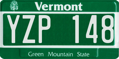 VT license plate YZP148