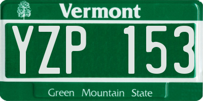 VT license plate YZP153