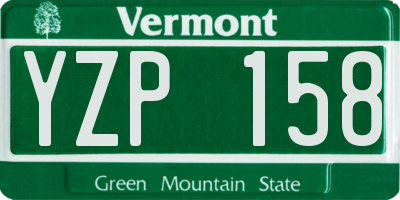 VT license plate YZP158