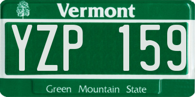 VT license plate YZP159