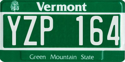 VT license plate YZP164