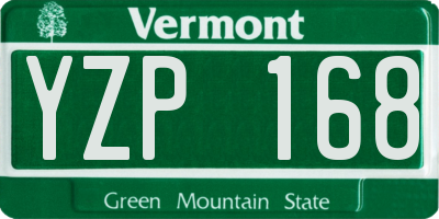 VT license plate YZP168