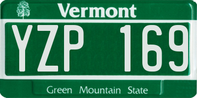 VT license plate YZP169