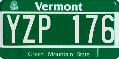 VT license plate YZP176