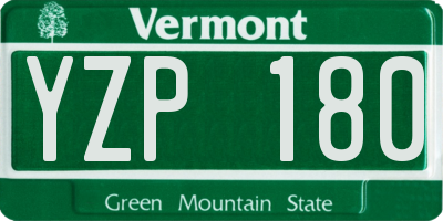 VT license plate YZP180