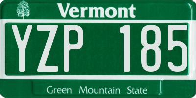 VT license plate YZP185