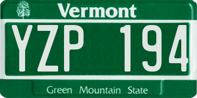 VT license plate YZP194