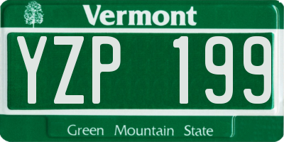 VT license plate YZP199
