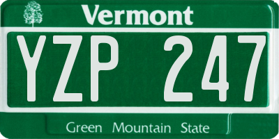 VT license plate YZP247