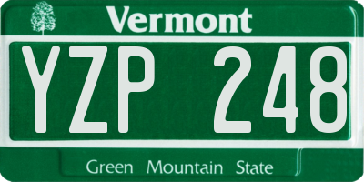 VT license plate YZP248