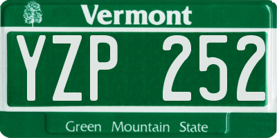 VT license plate YZP252