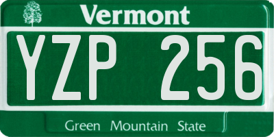 VT license plate YZP256