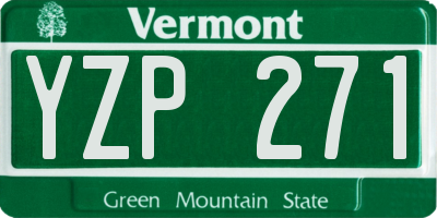 VT license plate YZP271