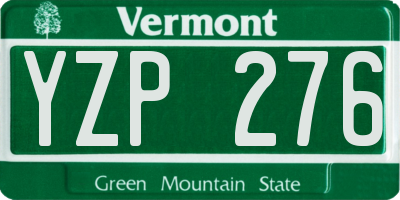 VT license plate YZP276