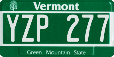 VT license plate YZP277