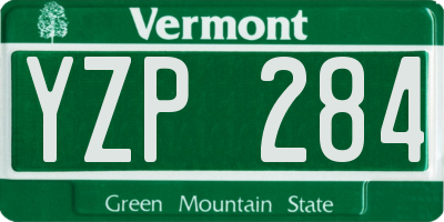 VT license plate YZP284