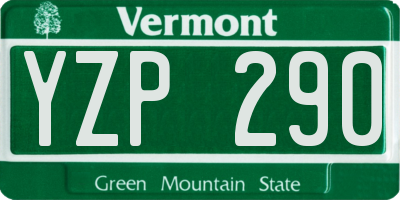 VT license plate YZP290