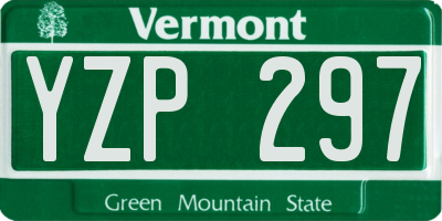 VT license plate YZP297