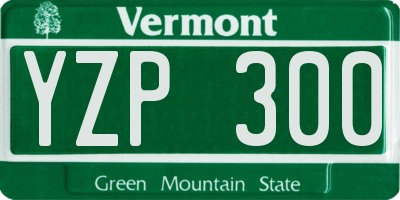 VT license plate YZP300