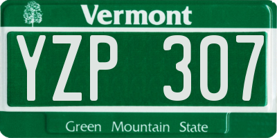 VT license plate YZP307