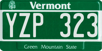 VT license plate YZP323