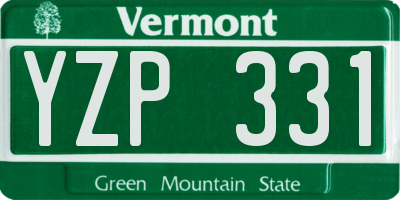 VT license plate YZP331