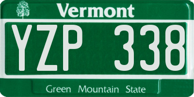 VT license plate YZP338