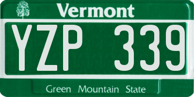 VT license plate YZP339