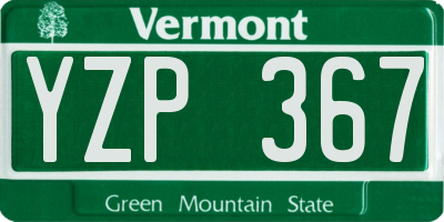 VT license plate YZP367