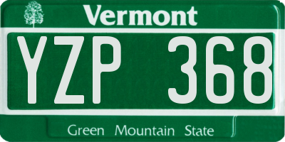 VT license plate YZP368