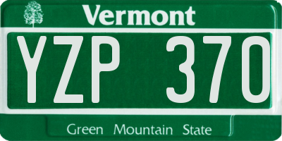 VT license plate YZP370