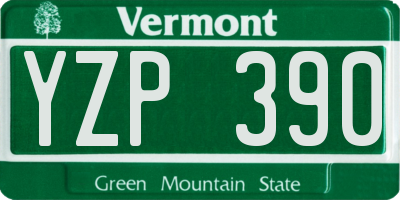 VT license plate YZP390