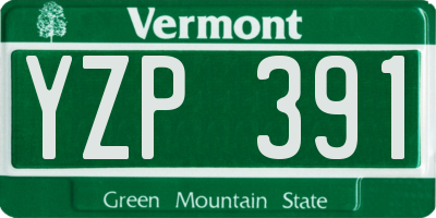 VT license plate YZP391