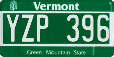 VT license plate YZP396