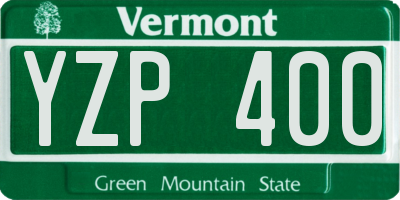 VT license plate YZP400