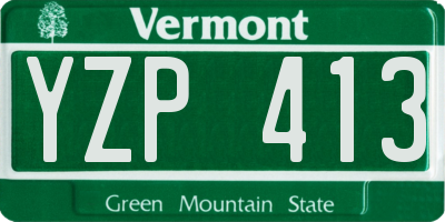 VT license plate YZP413