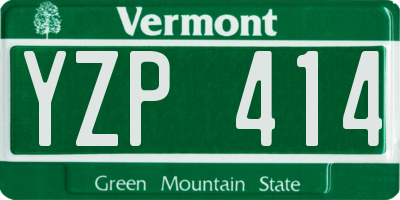 VT license plate YZP414