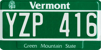 VT license plate YZP416