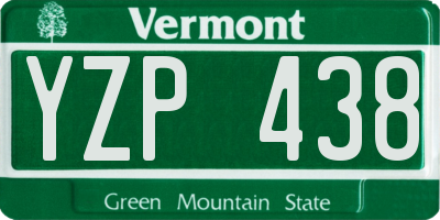 VT license plate YZP438