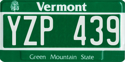 VT license plate YZP439